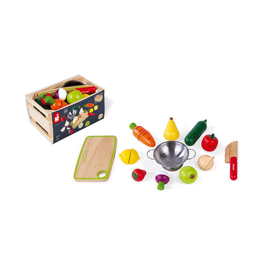Cesta de frutas y verduras Janod - Juguete de madera