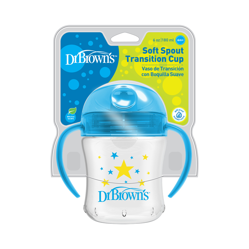 Dr Brown's Copo Transition Blue Deco Soft-Spout 180ml