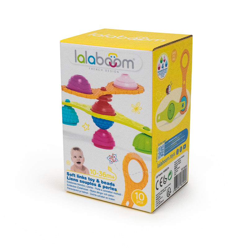 Lalaboom Correas y cuentas para la dentición, paquete de 10