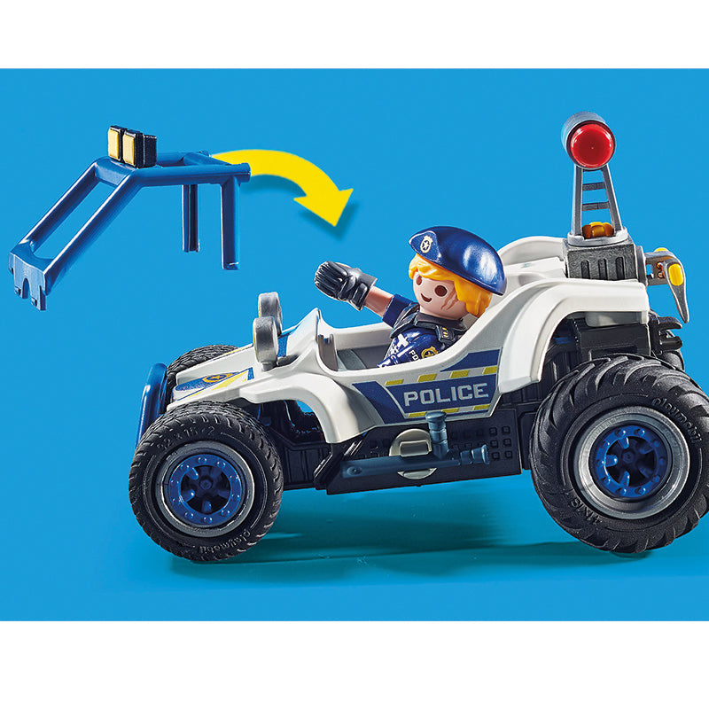 Playmobil 70570 - Carro off-road da polícia em ação na cidade com ladrão de joias