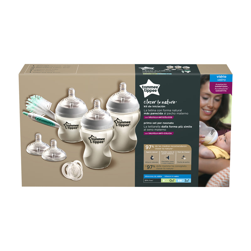 Tommee Tippee Closer to Nature Kit de Mamadeiras em Vidro (7 itens)