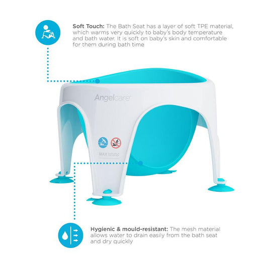 Angelcare Soft-Touch Bath Seat Aqua - Suporte de banho Anne Claire Baby Store