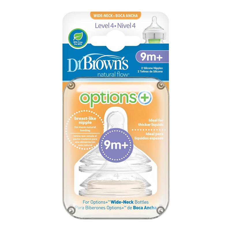 Bicos Dr Brown's Options Plus - Kit com 2 Anne Claire Baby Store 9M+