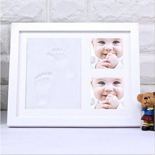 Dproptel - Baby Handprint and Footprint Real Wood Photo Frame Kit (col1) Anne Claire Baby Store