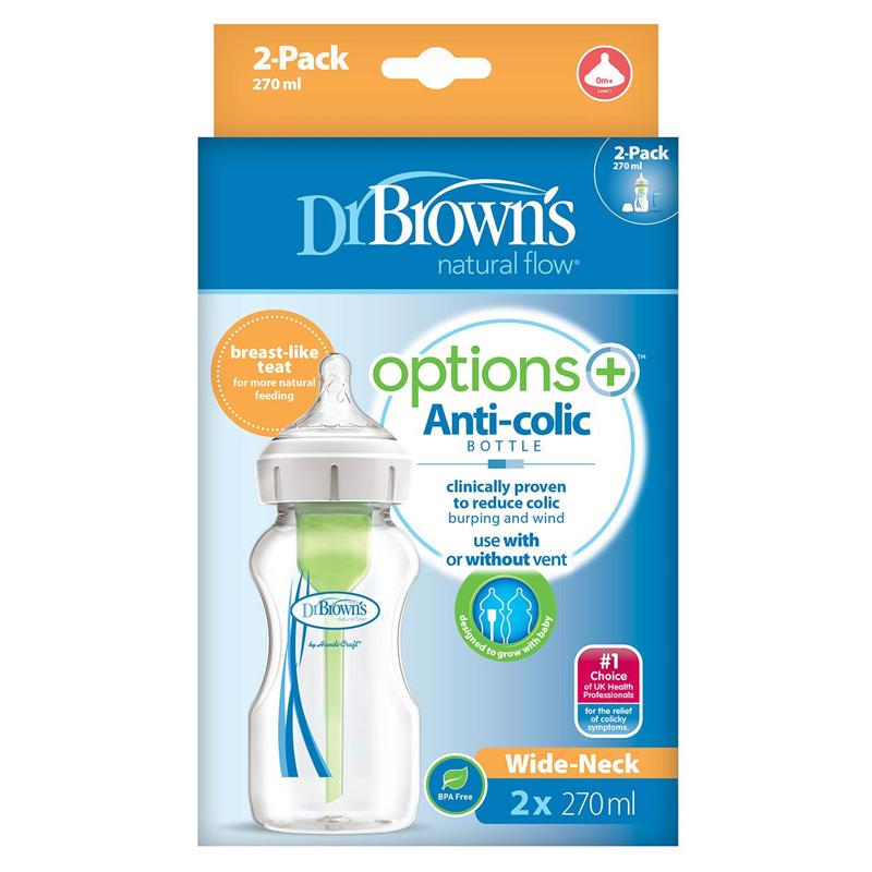 Dr Brown's Options+ Mamadeira 270ml - Kit com 2 Anne Claire Baby Store