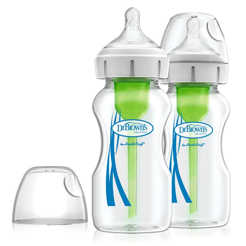 Dr Brown's Options Mamadeiras de vidro 270ml- kit com 2 Anne Claire Baby Store