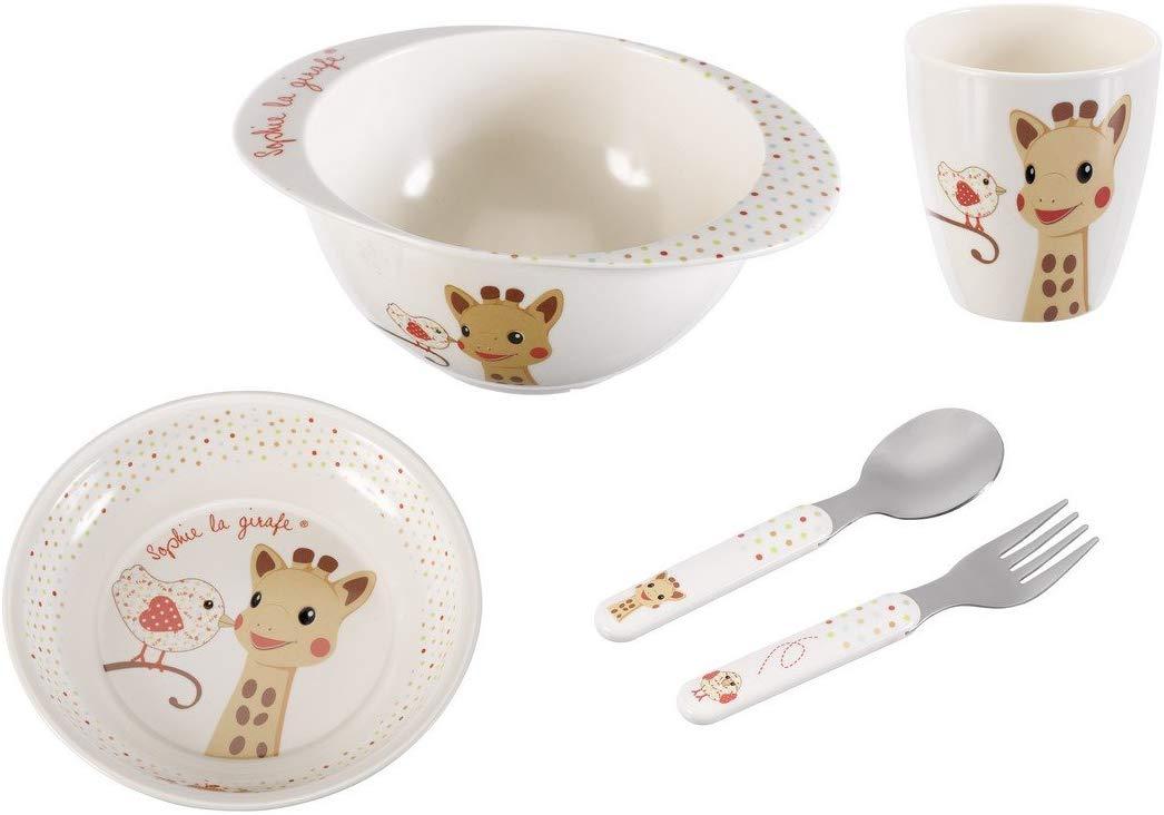Girafa Sophie - Conjunto de Tigela, Prato, Copo, Garfo e Colher Anne Claire Baby Store