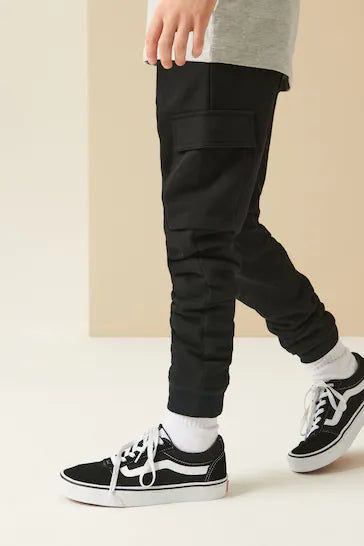 |Boy| Cargo Joggers-Black (3-16 anos)