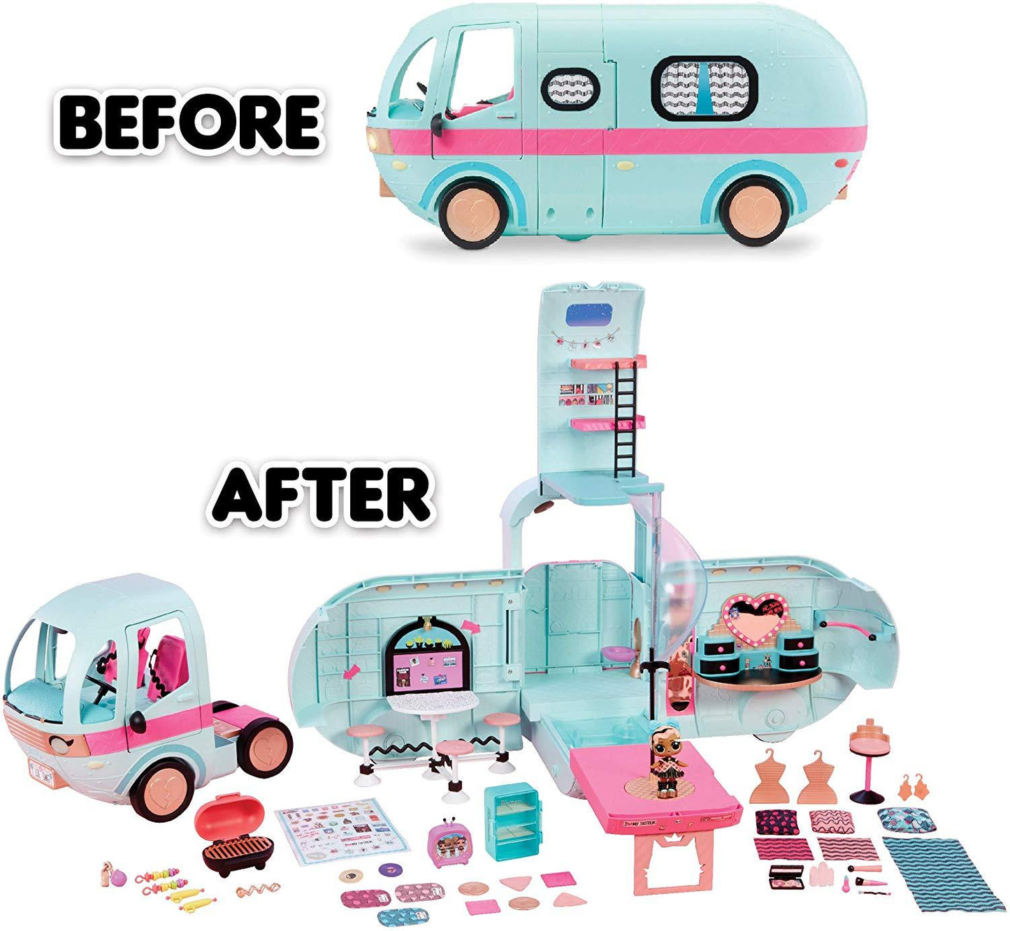 L.O.L. Surprise - 2-in-1 Glamper Fashion Camper com 55+ Surprises Anne Claire Baby Store
