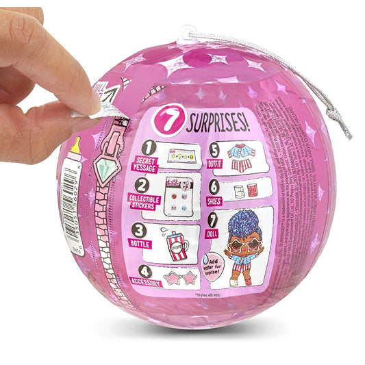 L.O.L. Surprise! Tots Ball- Sparkle Series com acabamento brilhante e 7 surpresas Brinquedo Anne Claire Baby Store