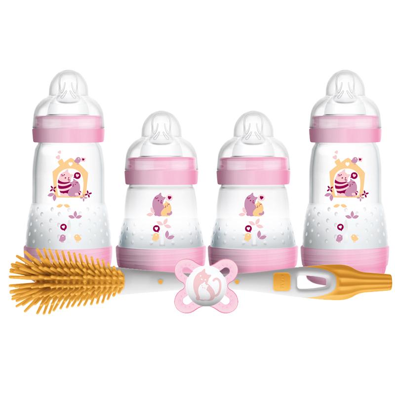 Mam - Conjunto de mamadeiras para recém-nascidos Anne Claire Baby Store Rosa 