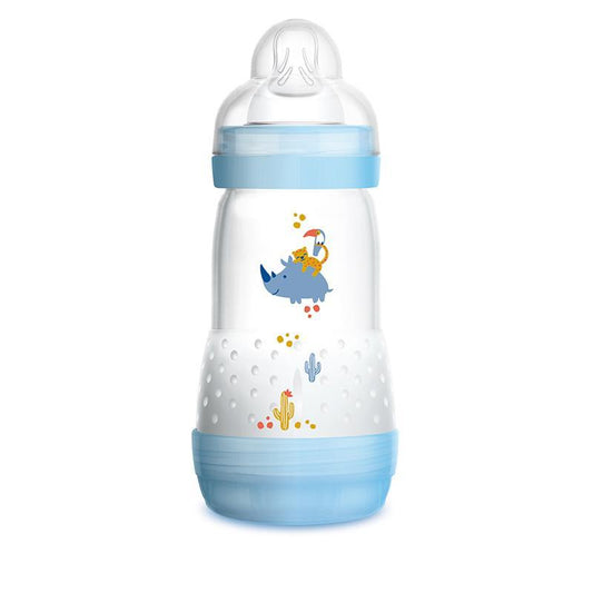 MAM Mamadeira Anti-Cólica e Auto Esterilizável Anne Claire Baby Store 260ml Azul