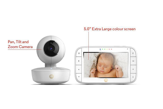 Motorola MBP50 Video Baby Monitor with Large 5-inch Full Colour Curved Parent Display Unit Anne Claire Baby Store