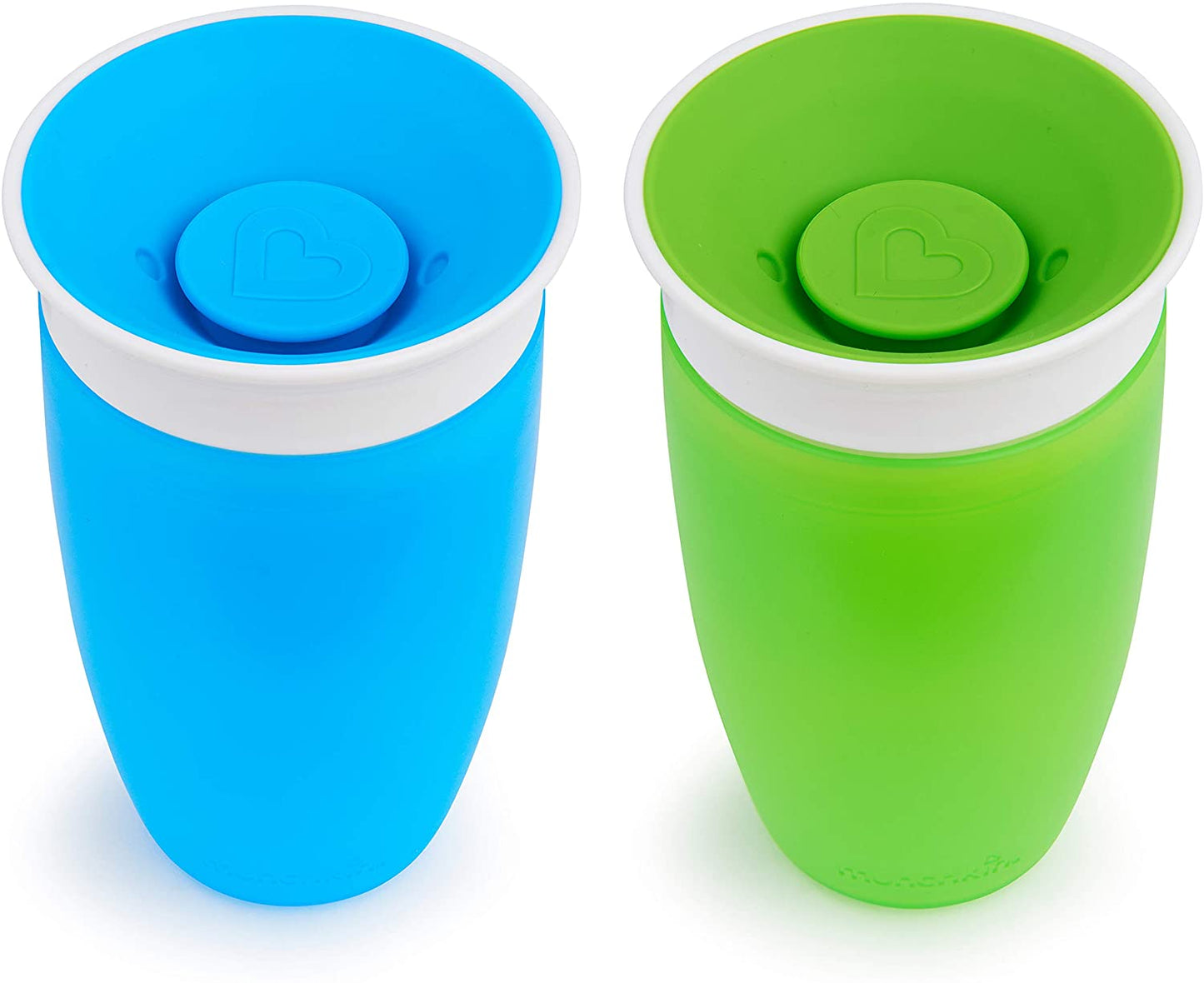 Munchkin Miracle 360 graus - Copo de Transição Anti Derrame - 296ml Anne Claire Baby Store Kit com 2: Azul e Verde