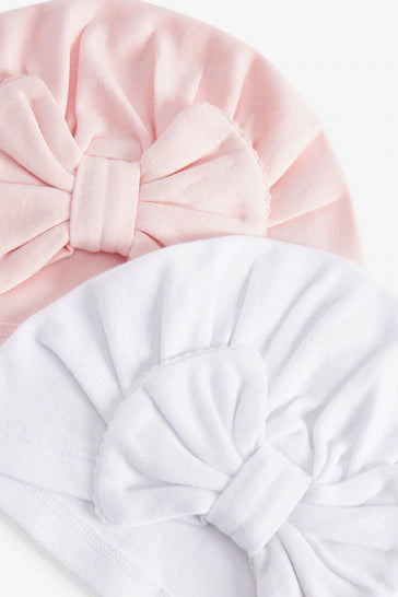 |BabyGirl| Conjunto De 2 Turbantes Para Bebês Com Laço (0meses a 2anos)