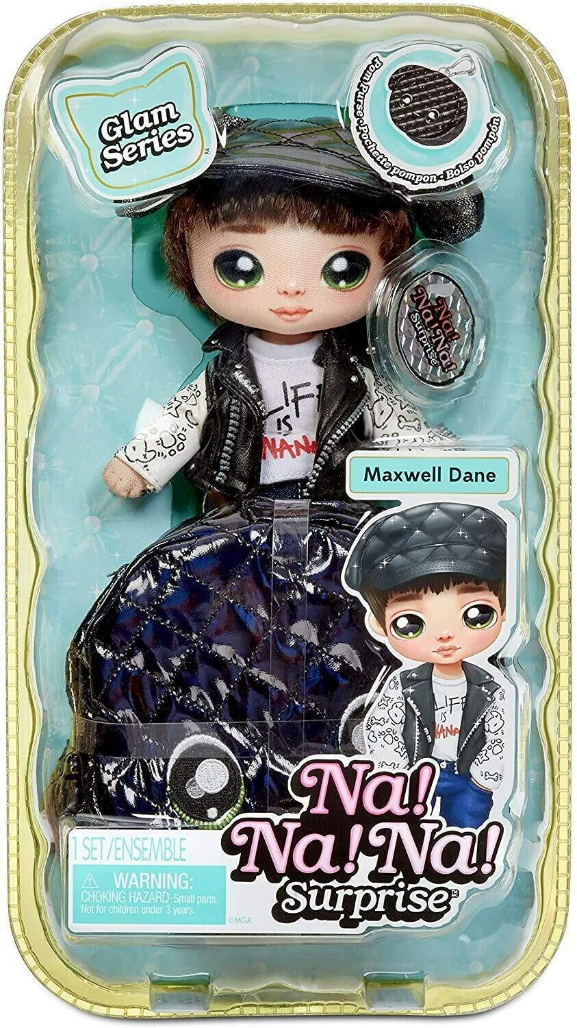 Na! Na! Na! Surpresa 2 em 1 Pom Doll Glam Série 1 - Maxwell Dane