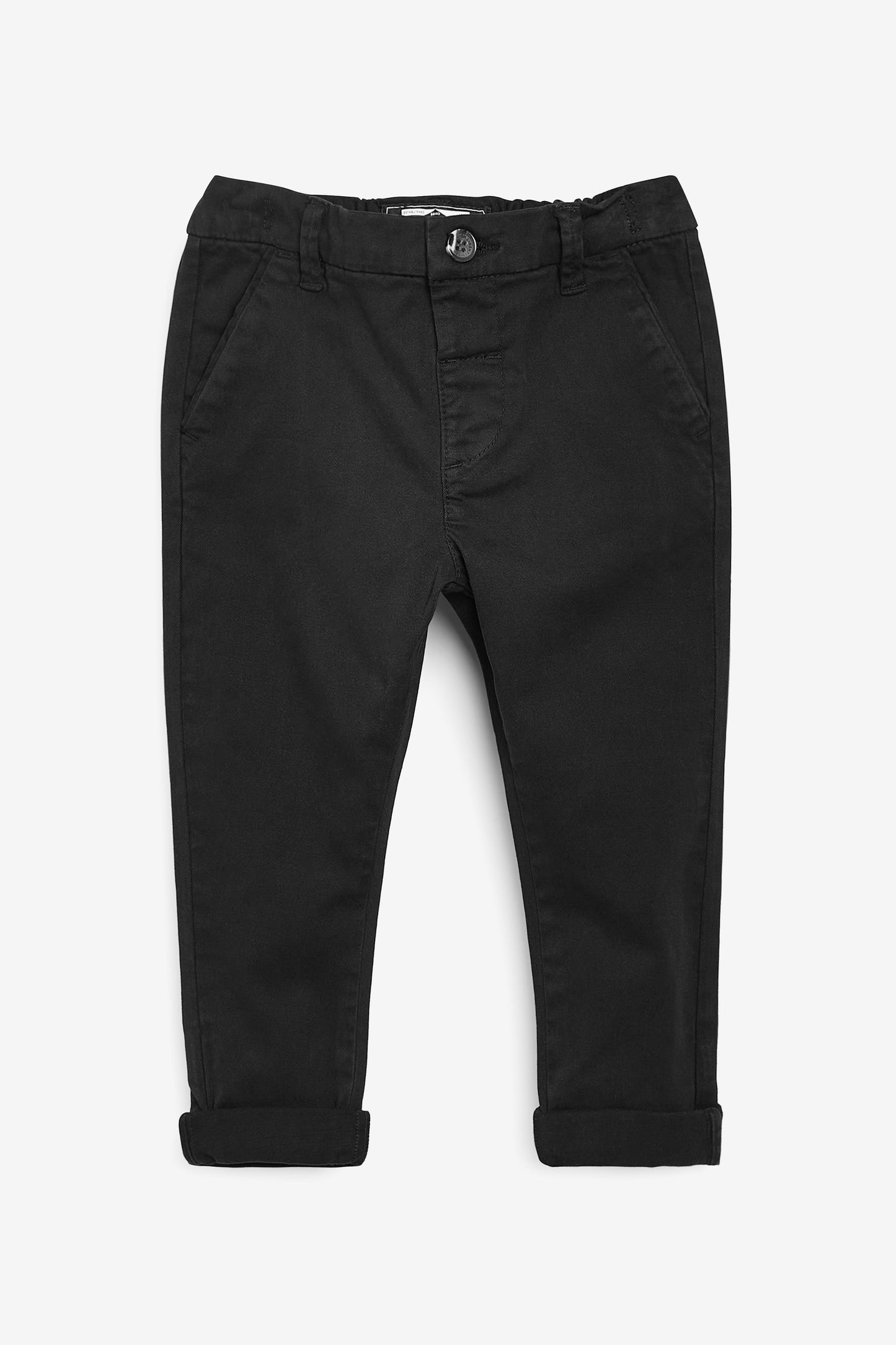 |BigBoy| Chinos Elásticos-Black (3 meses a 7 anos)