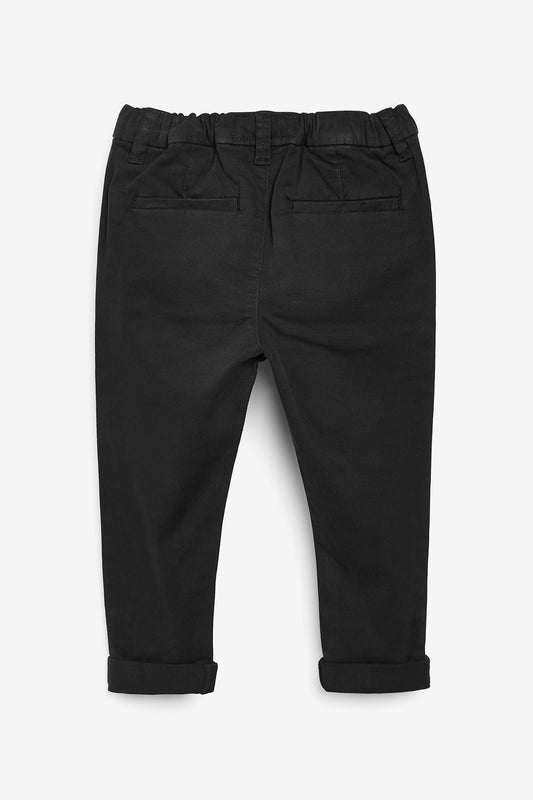 |Chico Grande| Chinos Elásticos-Negro (3 meses a 7 años)