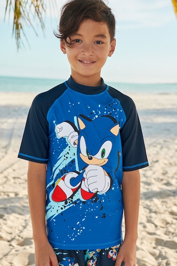 |Niño| Rash Vest - Blue Sonic (3-16 años)