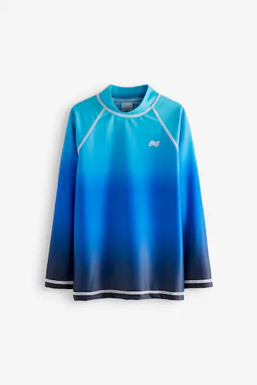 |Niño| Camiseta sin mangas Sunsafe Rash - Mangas largas azul degradado (3-16 años)