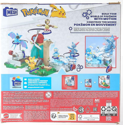 MEGA Pokémon Action Figure Building Toys, Piplup e Sneasel's Snow Day com 171 peças e movimento, 2 personagens articulados, para crianças, HKT20