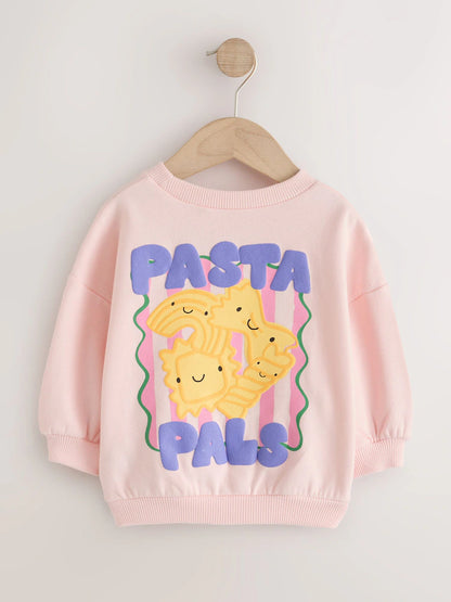 |Girl| Moletom Gola Careca Pink Pasta Club (3 meses a 7 anos)