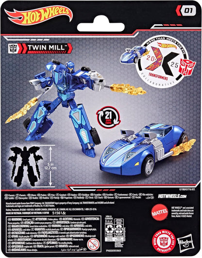 Figura de ação transformável Hot Wheels® x Twin Millä da colaboração Transformers