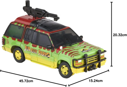 Transformers Generations Collaborative: Jurassic Park Mash-Up Tyrannocon Rex e Autobot JP93. Para maiores de 8 anos.