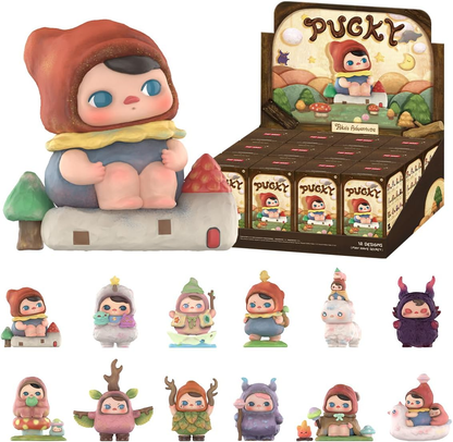 POP MART PUCKY Poko's Adventure Series Figuras 1 Caixa Design Premium Presentes para Mulheres Fãs-Favorito Colecionável Chic Art Toy Figura de Ação