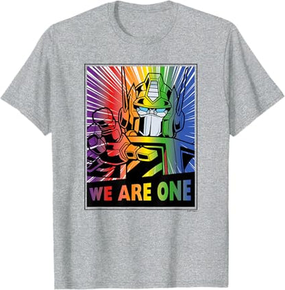T-shirt Transformers Pride Rainbow Optimus Prime We Are One