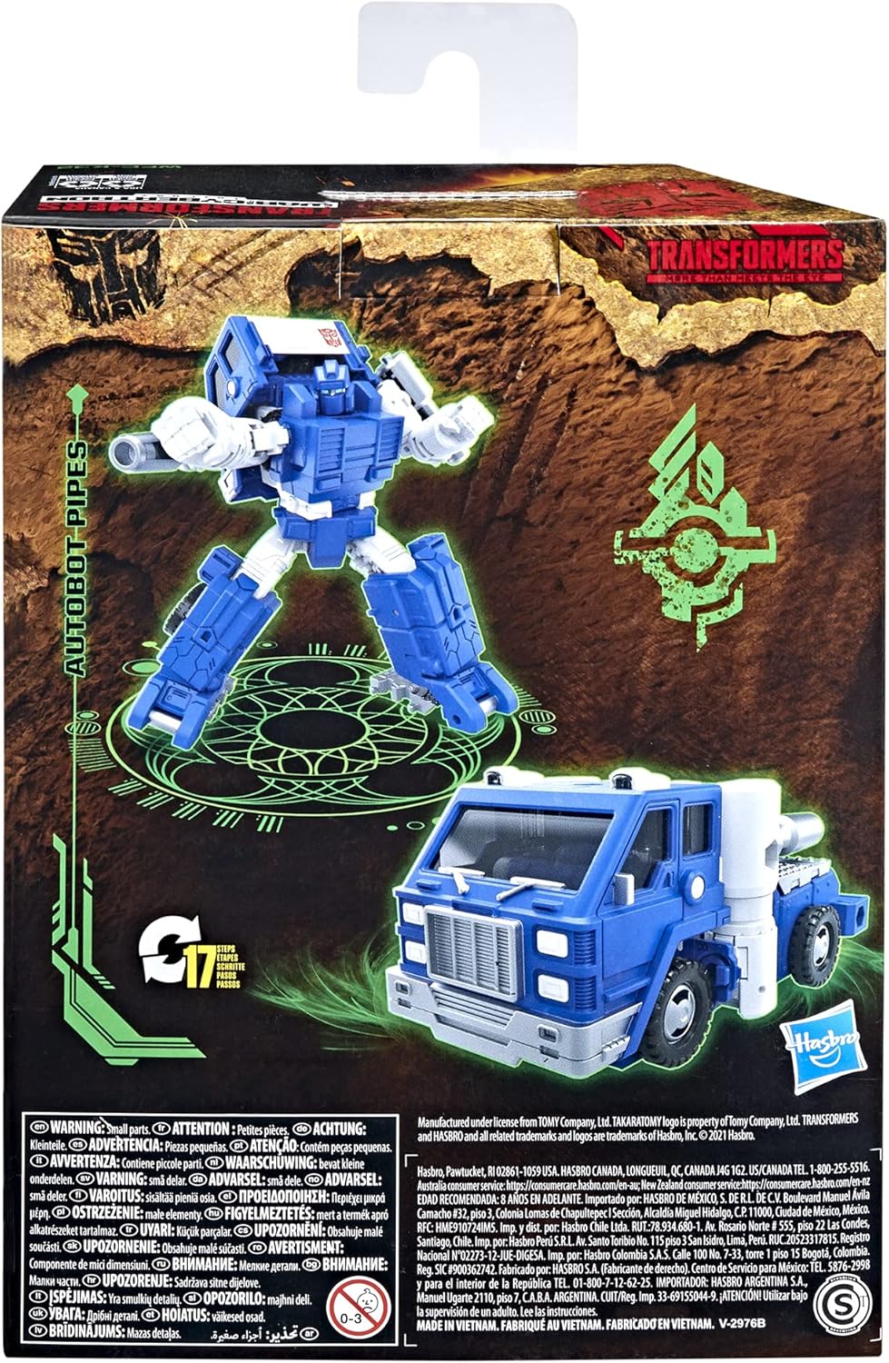 Transformers Generations War for Cybertron: Kingdom Deluxe WFC-K32 Autobot Pipes Action Figure - 8 anos ou mais, 14 cm Multicolorido F0682