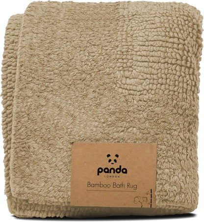 Tapete de banho Panda Bamboo 50 x 80 cm - Ultra absorvente, antiderrapante e lavável à máquina, experiência de spa, branco puro