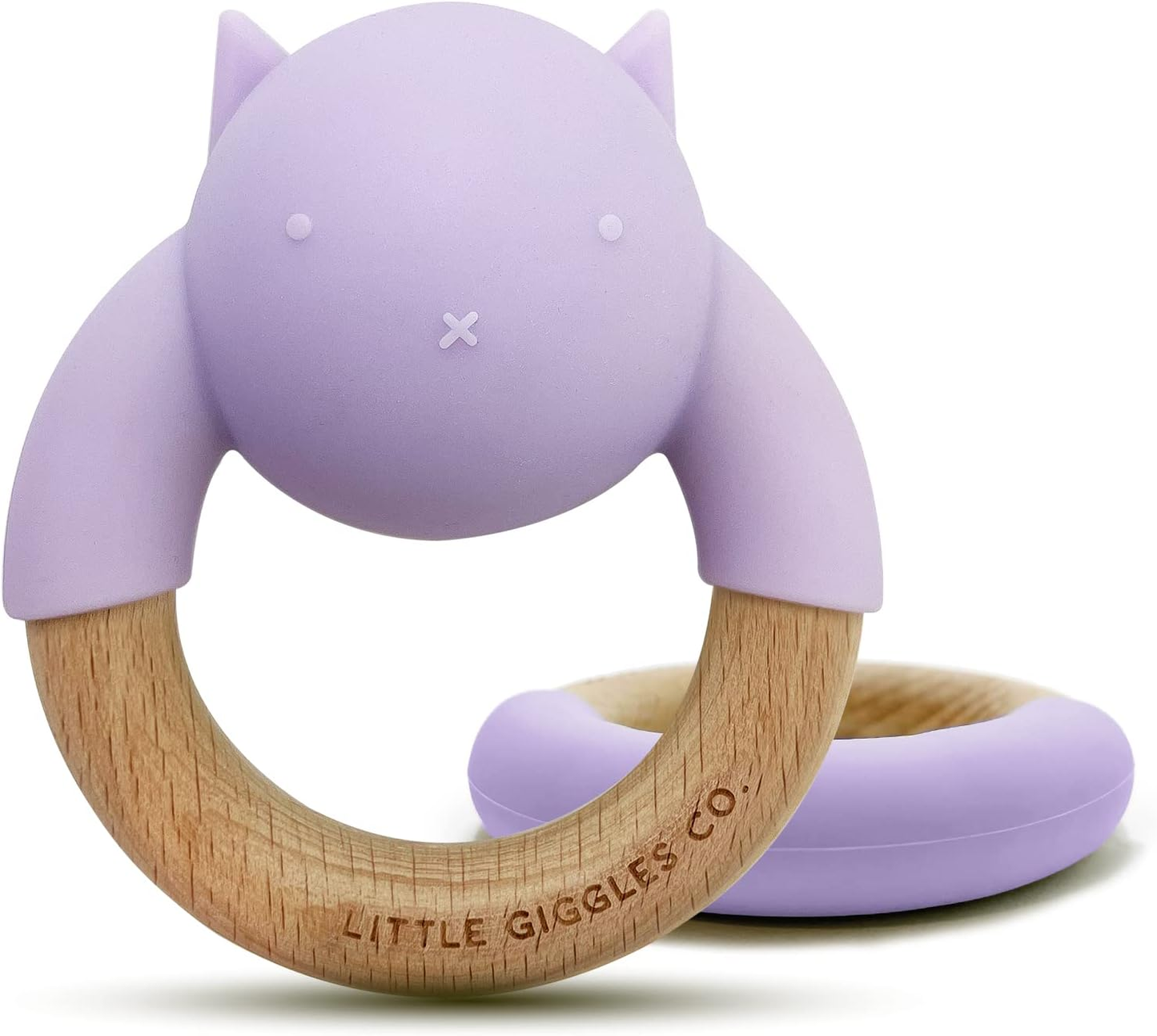 Conjunto de Mordedor de Mordedor de Mordida Little Giggles Co.® Walrus - Anel de Silicone para Mordida e Chocalho para Bebé, Brinquedos Sensoriais e de Dentição de Fácil Aderência, Artigos Essenciais e Presentes para Bebé Lindamente Feitos