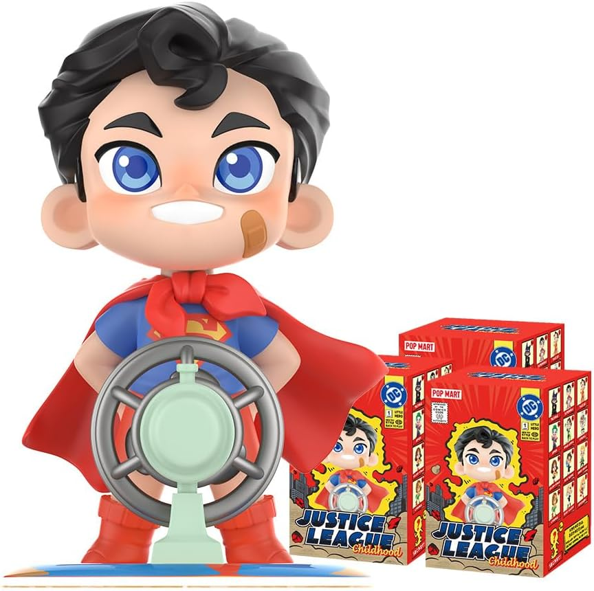 POP MART DC Gotham City Series Figuras 3 Caixas 2,5 polegadas Personagem Articulado Design Premium presentes para mulheres Caixa surpresa favorita dos fãs Brinquedo colecionável Brinquedo de arte Figura de ação