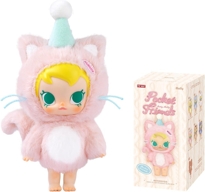 POP MART Baby Molly Baby Molly Future Painter 1 peça, design premium, presente para mulheres, boneco de ação colecionável chique e favorito dos fãs