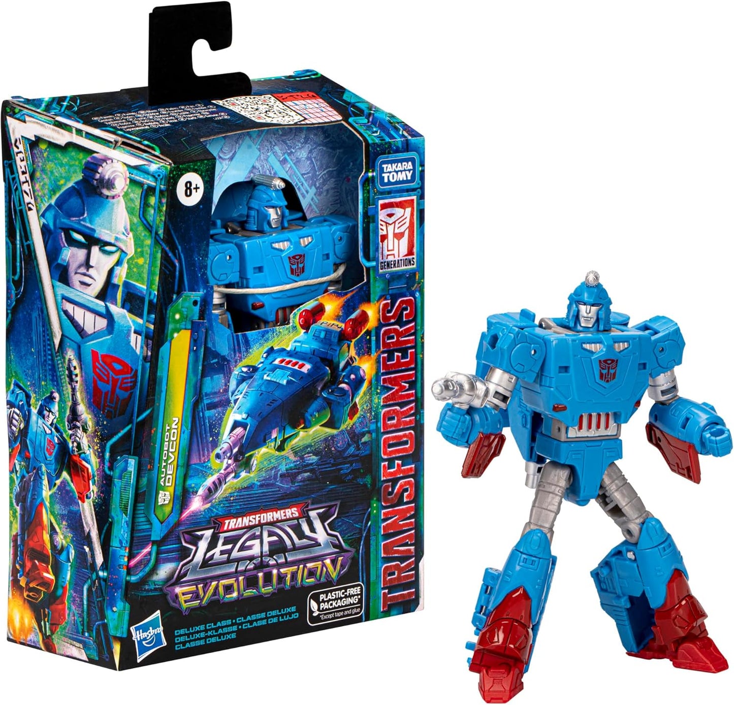 Figura de ação Transformers Legacy Evolution Deluxe Autobot Devcon de 14 cm (5,5")