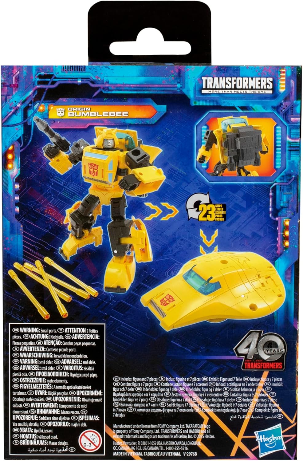 Figura de ação Transformers Legacy Deluxe Class Origin Bumblebee