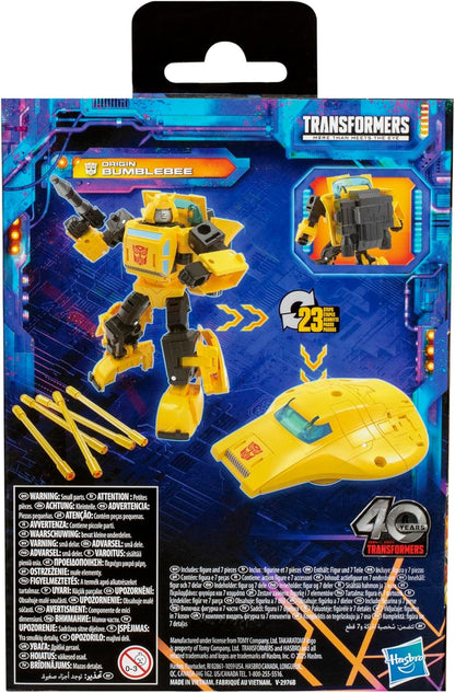 Figura de ação Transformers Legacy Deluxe Class Origin Bumblebee
