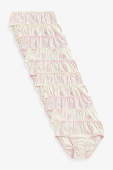 |BigGirl| Pacote de 10 cuecas - rosa/branco (1,5-16 anos)