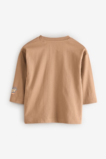 |Boy| Camiseta De Manga Comprida Toy Story Marrom-Amarelada (3 meses a 8 anos)