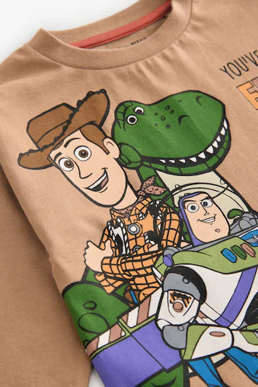 |Boy| Camiseta De Manga Comprida Toy Story Marrom-Amarelada (3 meses a 8 anos)