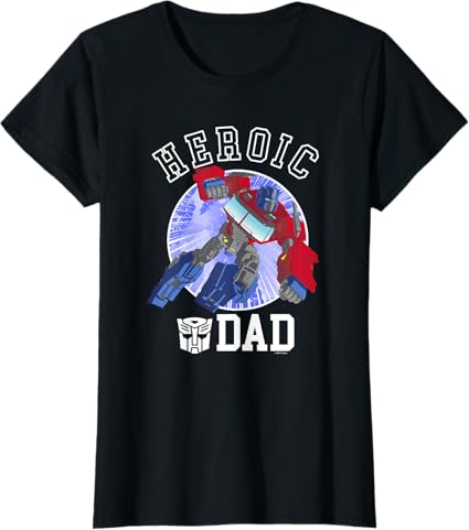T-shirt vintage Transformers Dia do Pai Optimus Prime Pai Heróico