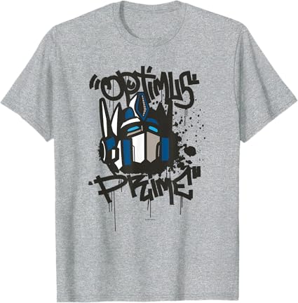 T-shirt Transformers Classic Optimus Prime com retrato em grafite