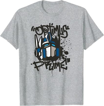 T-shirt Transformers Classic Optimus Prime com retrato em grafite