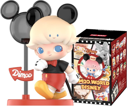 POP MART DIMOO WORLD X DISNEY Series-Mickey Bolsa de Peluche em Vinil 1 Caixa Personagem Articulado Design Premium Presentes Fã-Favorito Brinquedo Colecionável Figura de Acção de Brinquedo de Arte