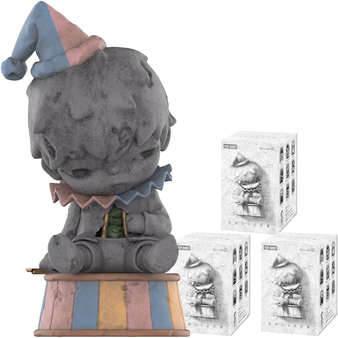 Figura de ação de brinquedo colecionável chique de arte favorita dos fãs, presente de design premium para mulheres, modelo de pena de cerâmica Hirono da POP MART