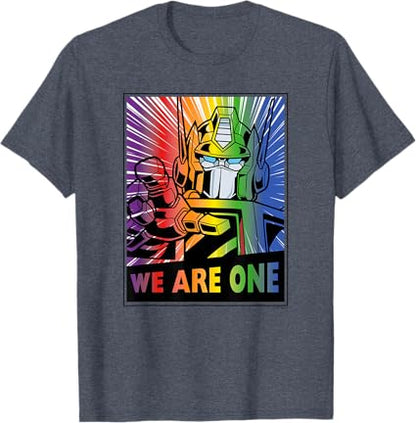 T-shirt Transformers Pride Rainbow Optimus Prime We Are One