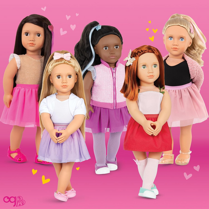 Our Generation – Boneca de 45 cm Butterfly Fashion Starter – Cabelo ruivo abaixo dos ombros e olhos verdes – 3 roupas e acessórios de estilo em caixa de oferta – Cambi