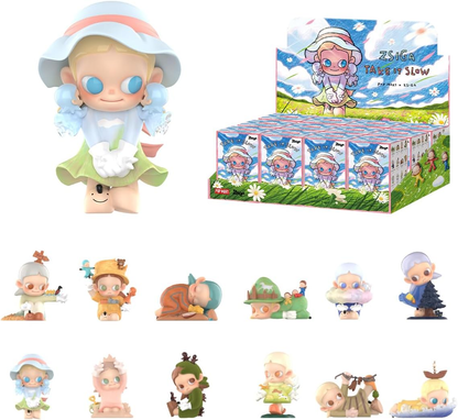 POP MART Zsiga Take It Slow Series Figuras 1 Caixa Articulada Personagem Design Premium Presentes para Mulheres Brinquedo Colecionável Favorito dos Fãs Figura de Ação de Brinquedo