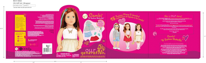 Our Generation – Boneca de 45 cm Butterfly Fashion Starter – Cabelo ruivo abaixo dos ombros e olhos verdes – 3 roupas e acessórios de estilo em caixa de oferta – Cambi